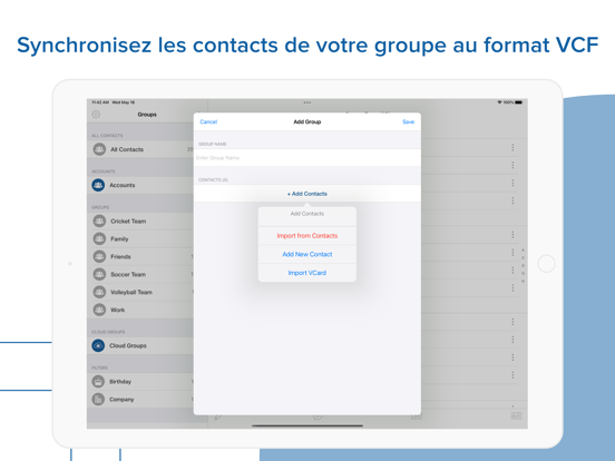 Contacts Groupes Pro Mail