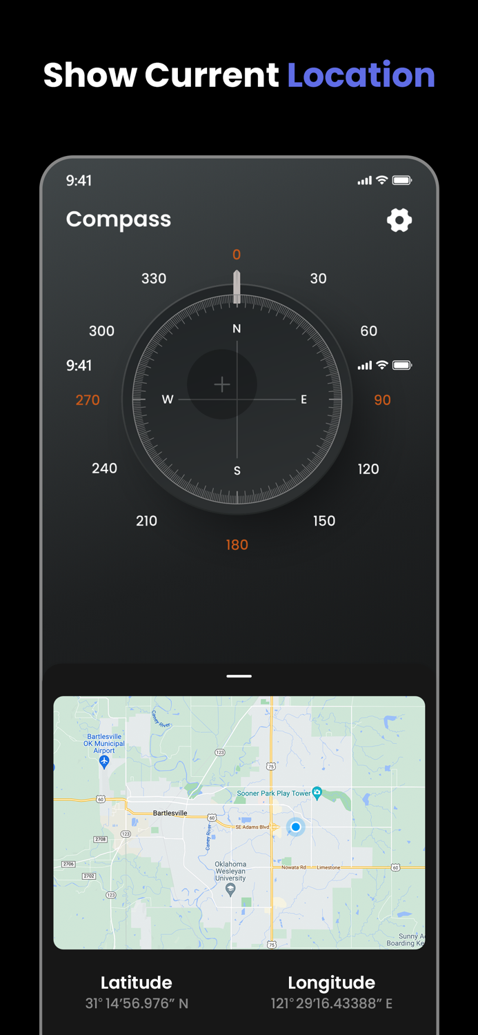 Digital Compass Directions app