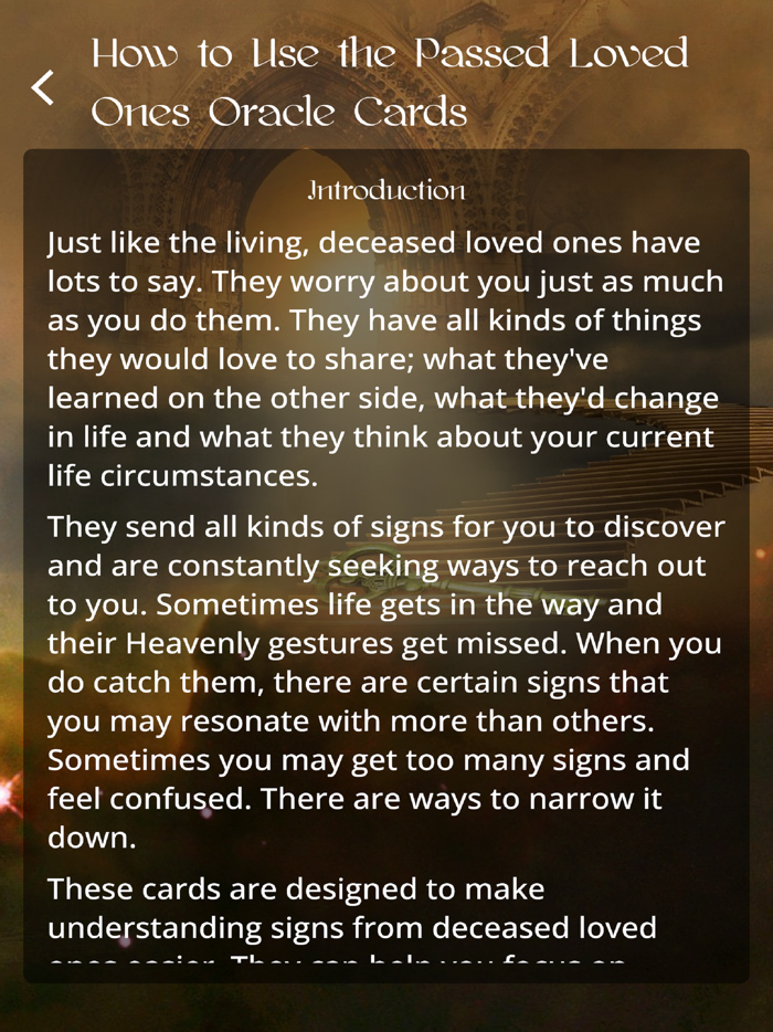 Passed Loved Ones Oracle-Cards