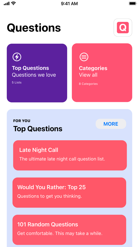 #1. Questions Game (iOS) 由: Tom Sykes
