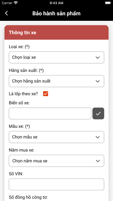 Bảo hành sản phẩm Screenshot