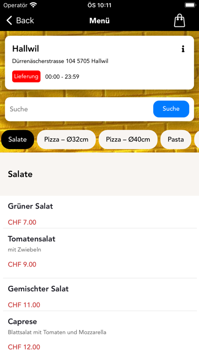 Pizzeria La Rosa- Hallwil Screenshot