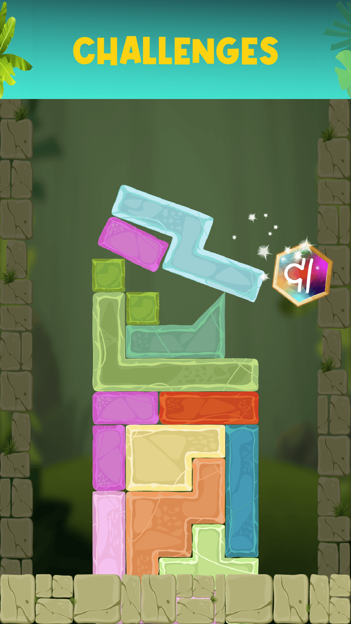 Temple Fall - Hexagon Drop