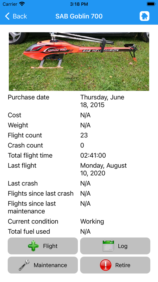 #2. RC Flight and Battery Log (iOS) 由: Stephen Impey