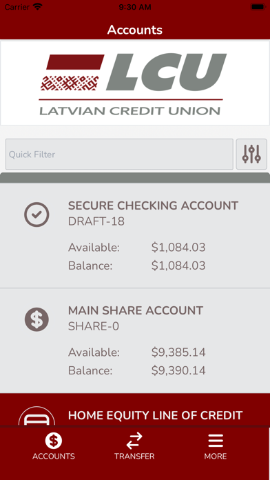 Latvian Credit Union Screenshot