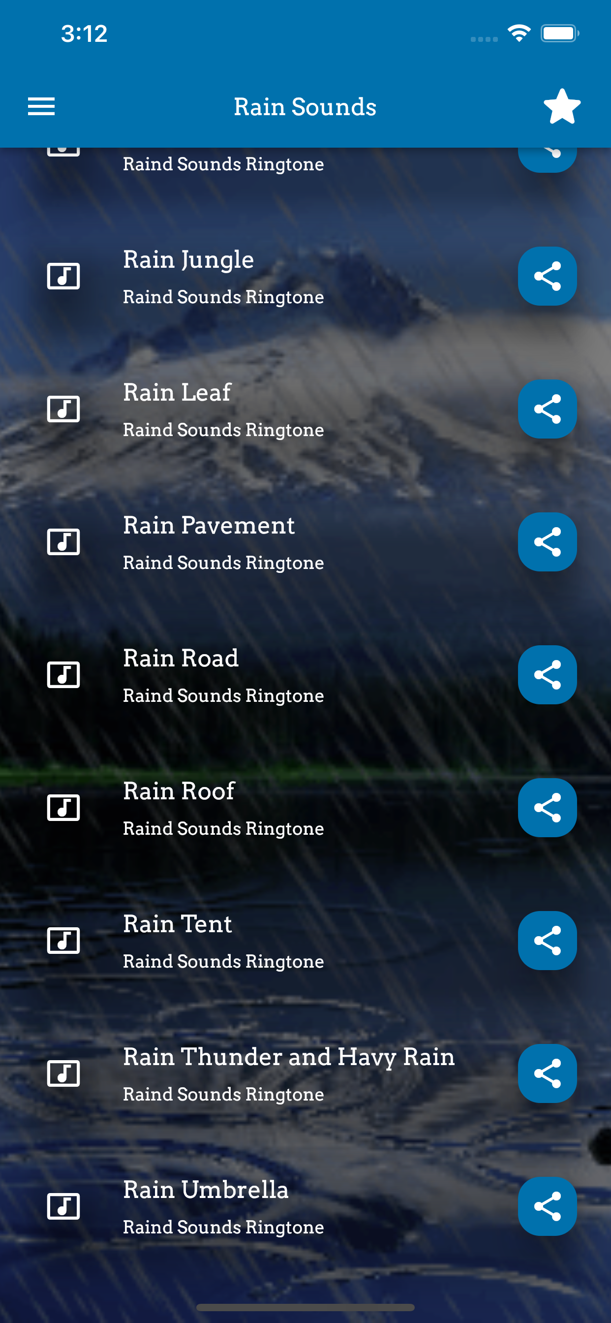 Rain Sounds Ringtones
