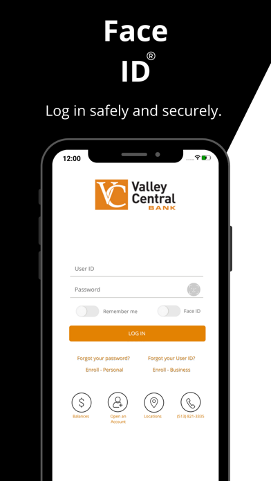 Valley Central Bank Screenshot