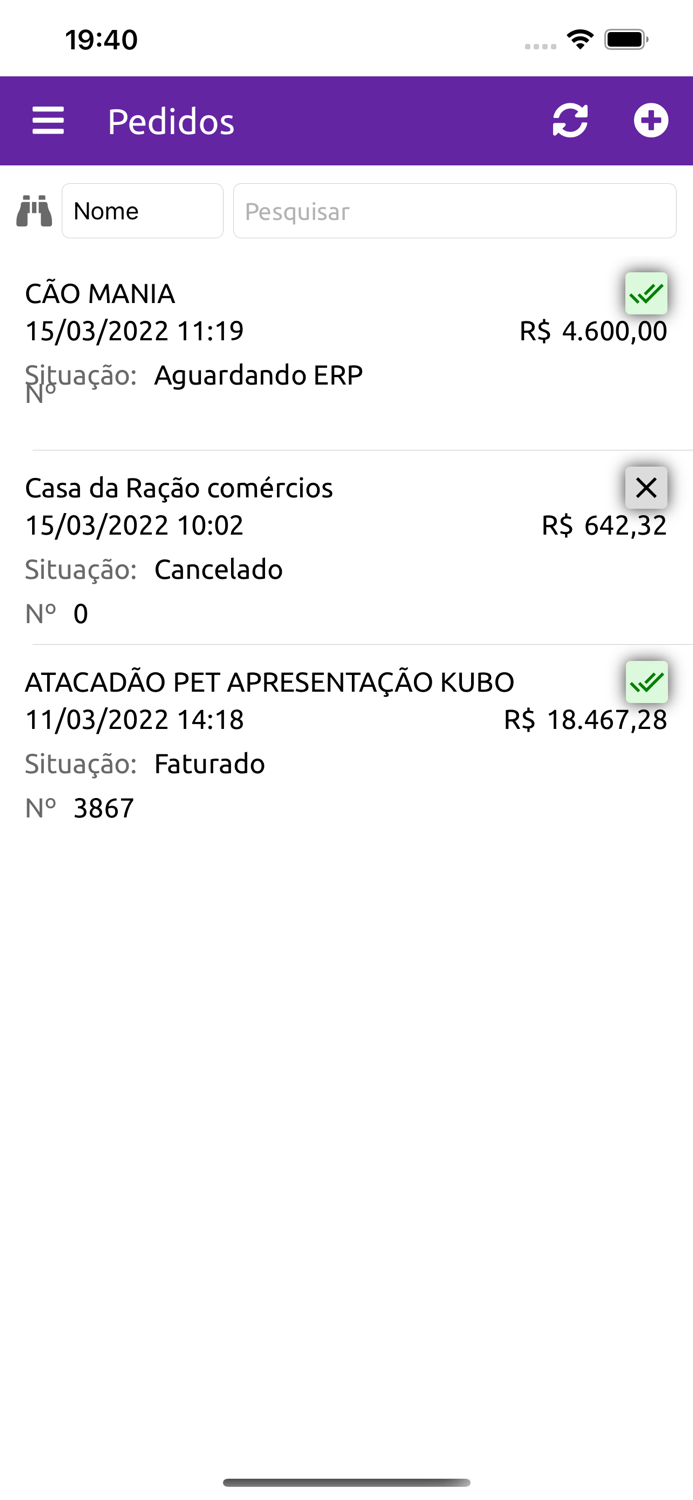 MyPalm Força de Vendas