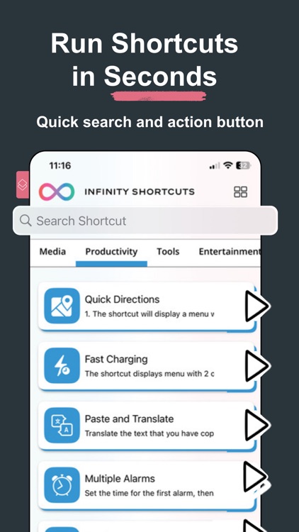 Shortcuts for Action Button 15