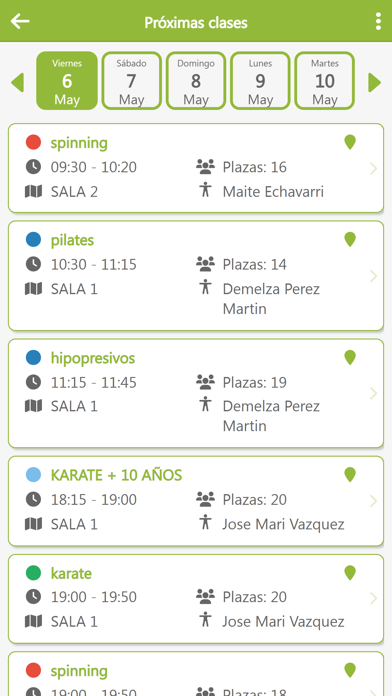 Fitness Gasteiz Reservas Screenshot