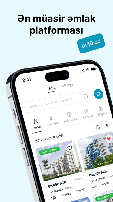 ev10 - Ev alqi satqisi, Kiraye Screenshot