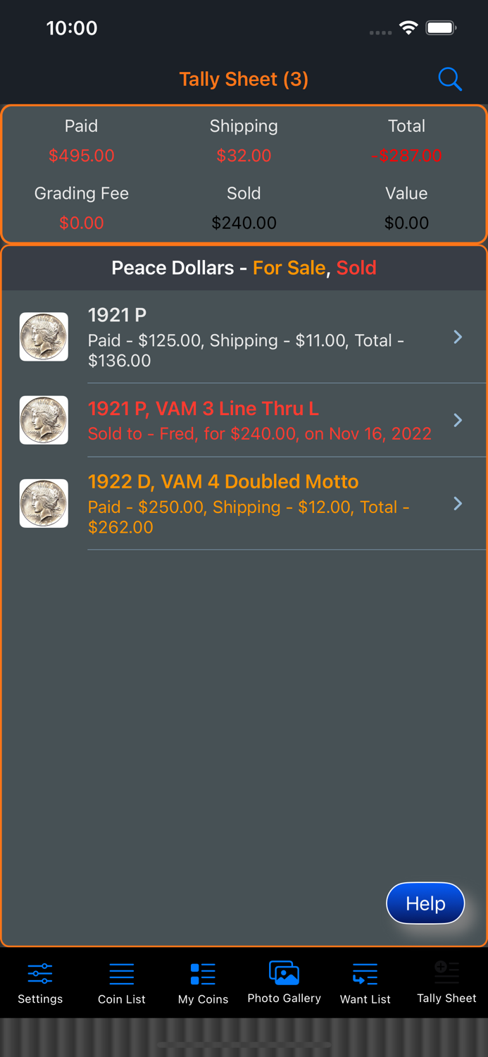 Peace Dollar Collection