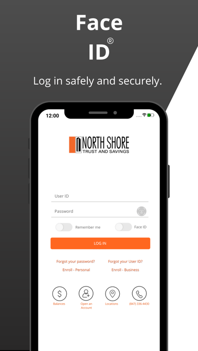 North Shore Trust and Savings Screenshot