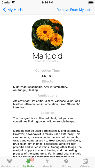 Medicinal Herbs Info Screenshot