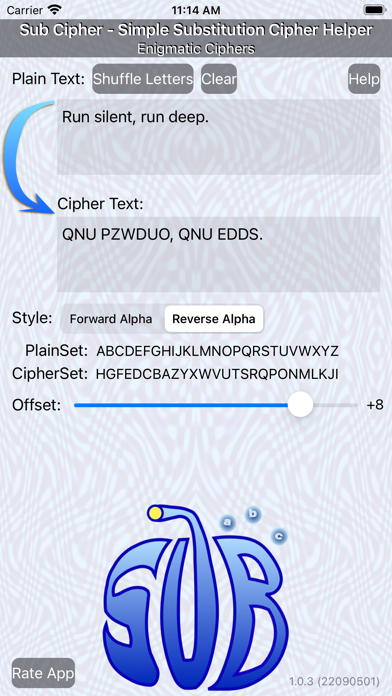 Sub Cipher Screenshot