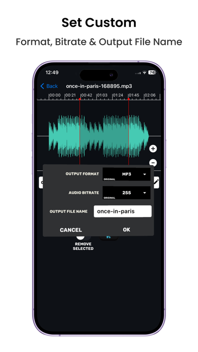 Screenshot #2 pour Audio Cutter Converter Merger