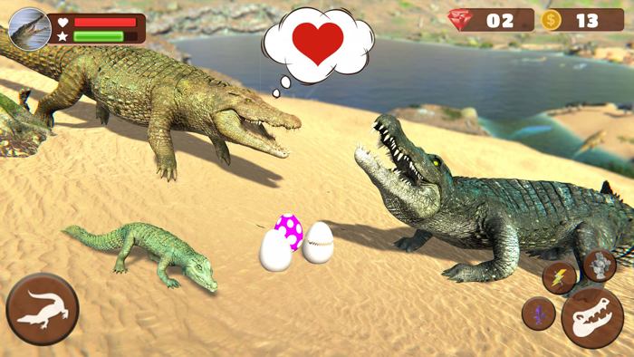 Wild Crocodile Family Sim