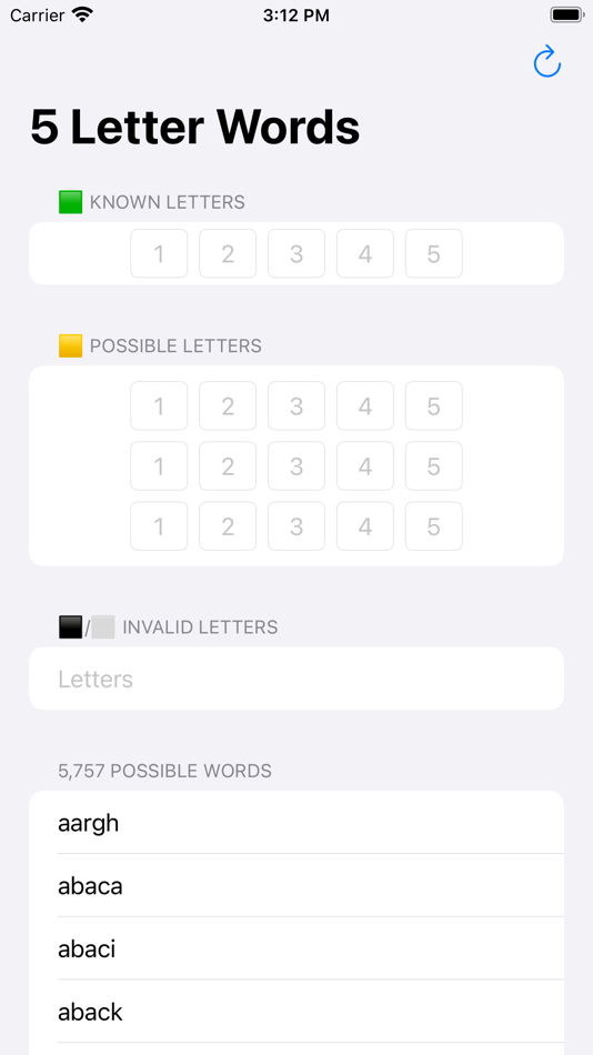 #1. Martin - 5 Letter Words Finder (iOS) 由: Brandon Young