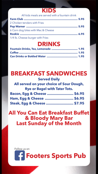 Footers Sports Pub Screenshot