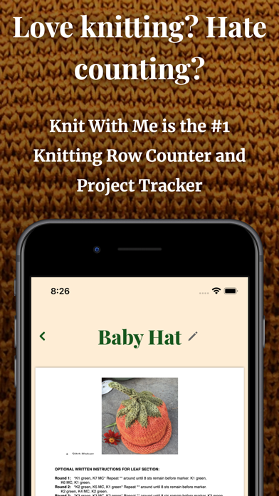Knit With Me: Project Tracker Screenshot
