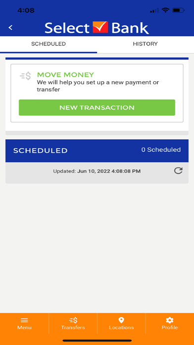 Select Bank Screenshot