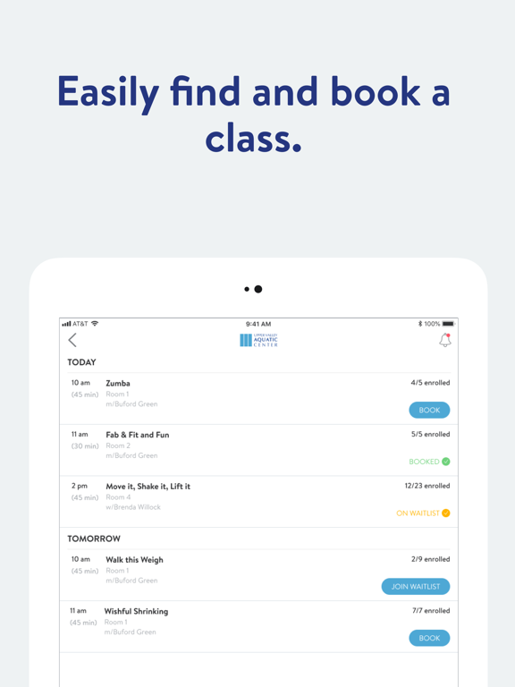 Upper Valley Aquatic Center iPad screenshot 8 - Health & Fitness app