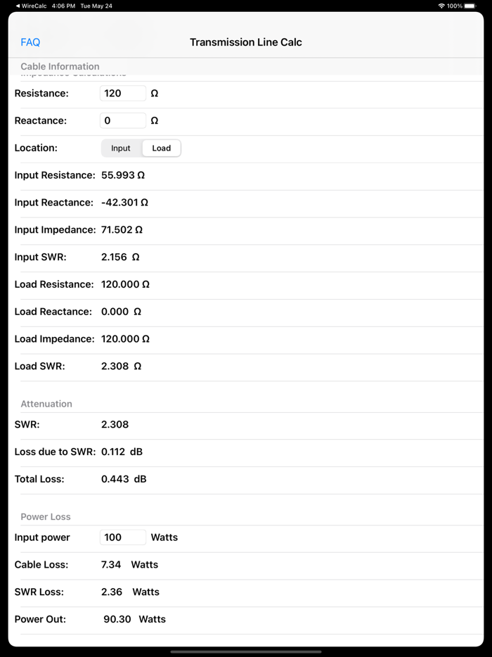 Transmission Line Calc