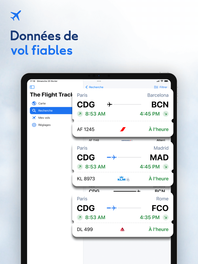 ‎Suivi des vol – Flight Radar Capture d'écran