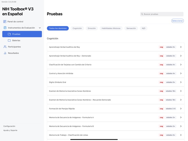 NIH Toolbox V3 en Español