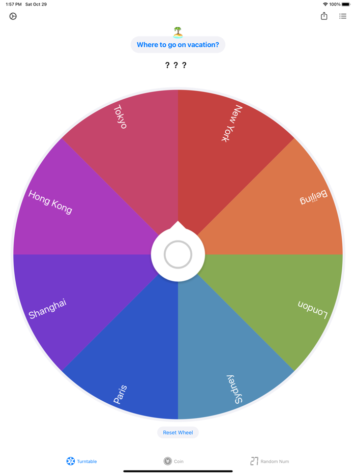 Spin The Wheel - Make Decision