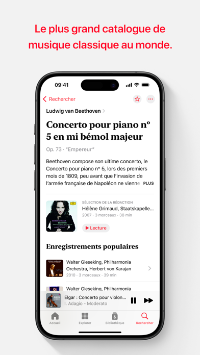 Apple Music Classical Capture d'écran de l'application