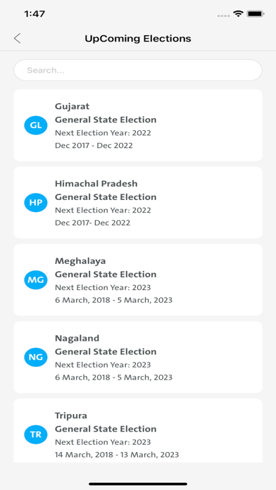 Election-Results Screenshot