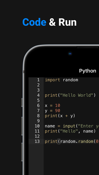 Python 3 Coding IDE Learn Codeのおすすめ画像1