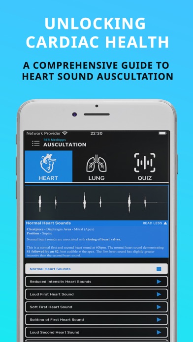 Auscultation - Heart Sounds Screenshot