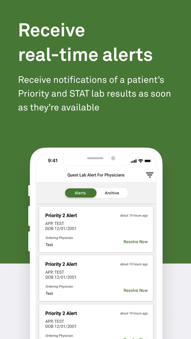 Quest Lab Alert for Physicians Screenshot