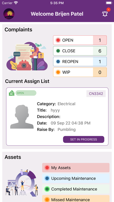 Facility Management Fincasys Screenshot
