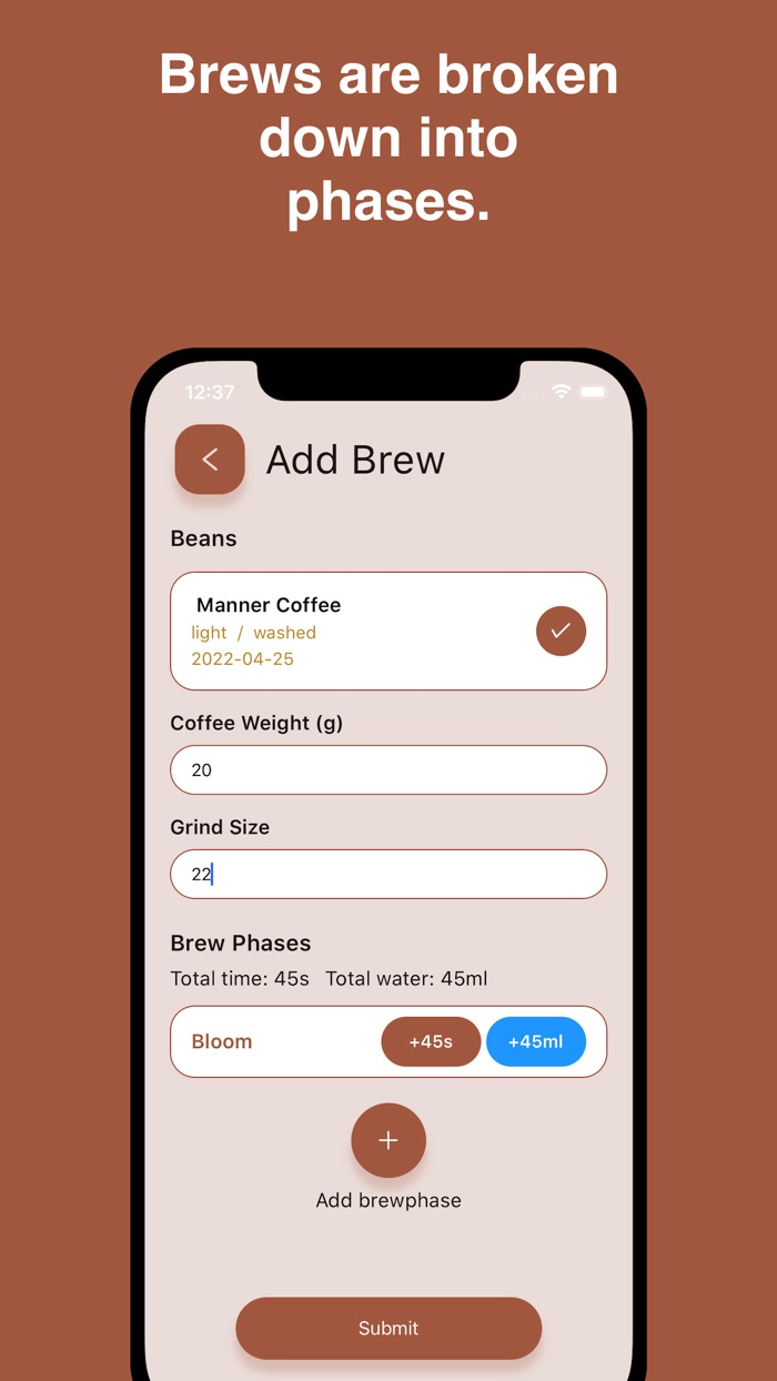 Brewtime - Track your coffee