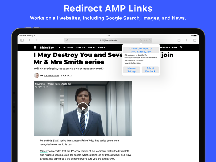 Overamped Redirect AMP