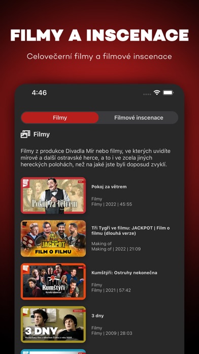 Screenshot 3 of MírPlay: videotéka Divadla Mír App
