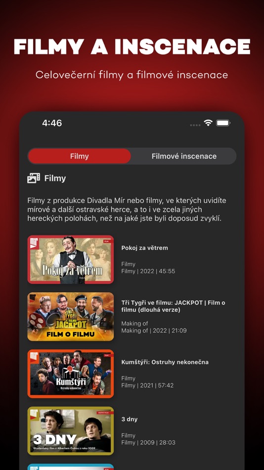 #3. MírPlay: videotéka Divadla Mír (iOS) By: Divadlo Mír