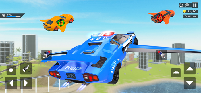 Flying Car Game Police Games