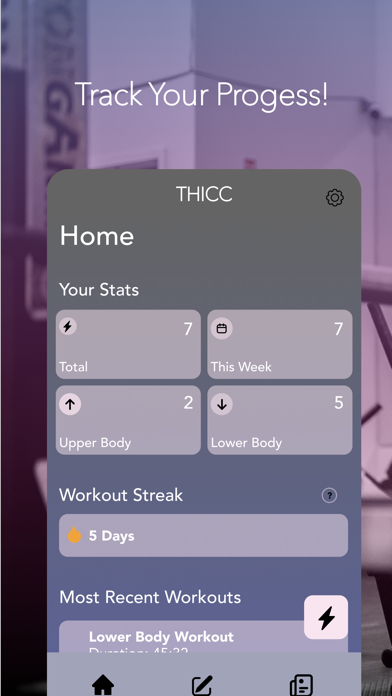 Thicc App Screenshot