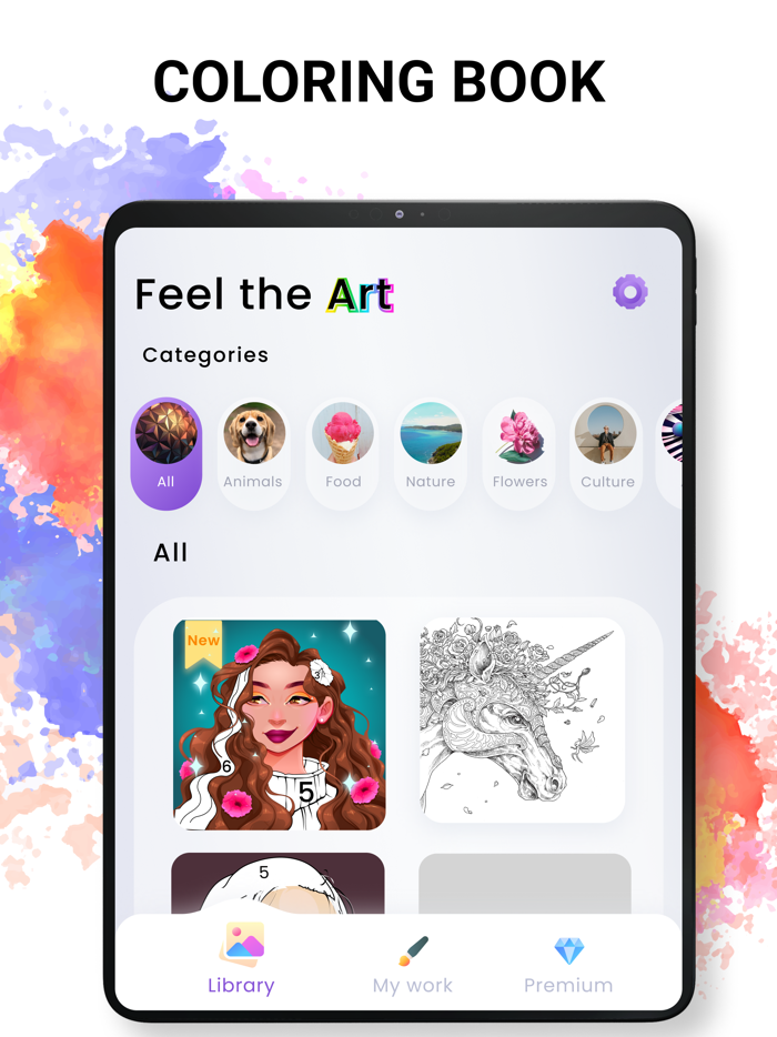 Coloring book Color by number