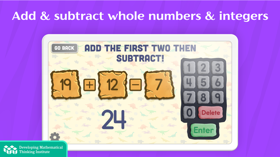 #4. Dino Dice: +, – (iOS) 由: DMT Institute