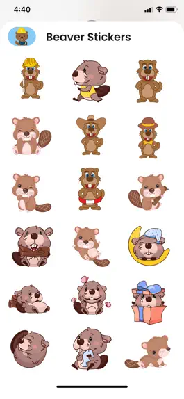 Game screenshot Beaver Stickers & Emojis apk