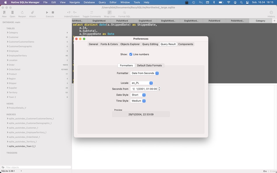 #9. Native SQLite Manager (macOS) 来自: Krystian Kolodziej