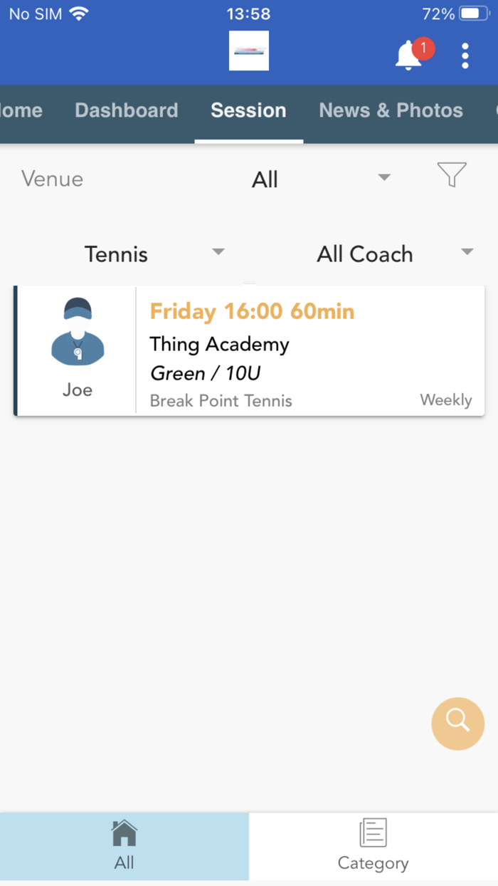 Break point tennis Coaching
