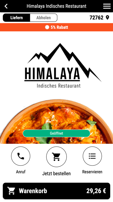Himalaya Restaurant Reutlingen Screenshot