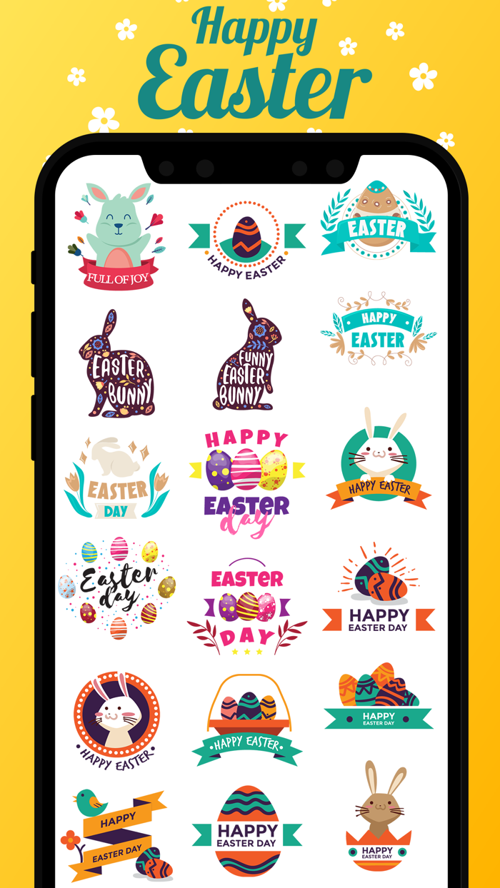 Happy Easter Holiday Stickers