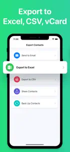 Export Contacts to Excel, CSV screenshot #1 for iPhone